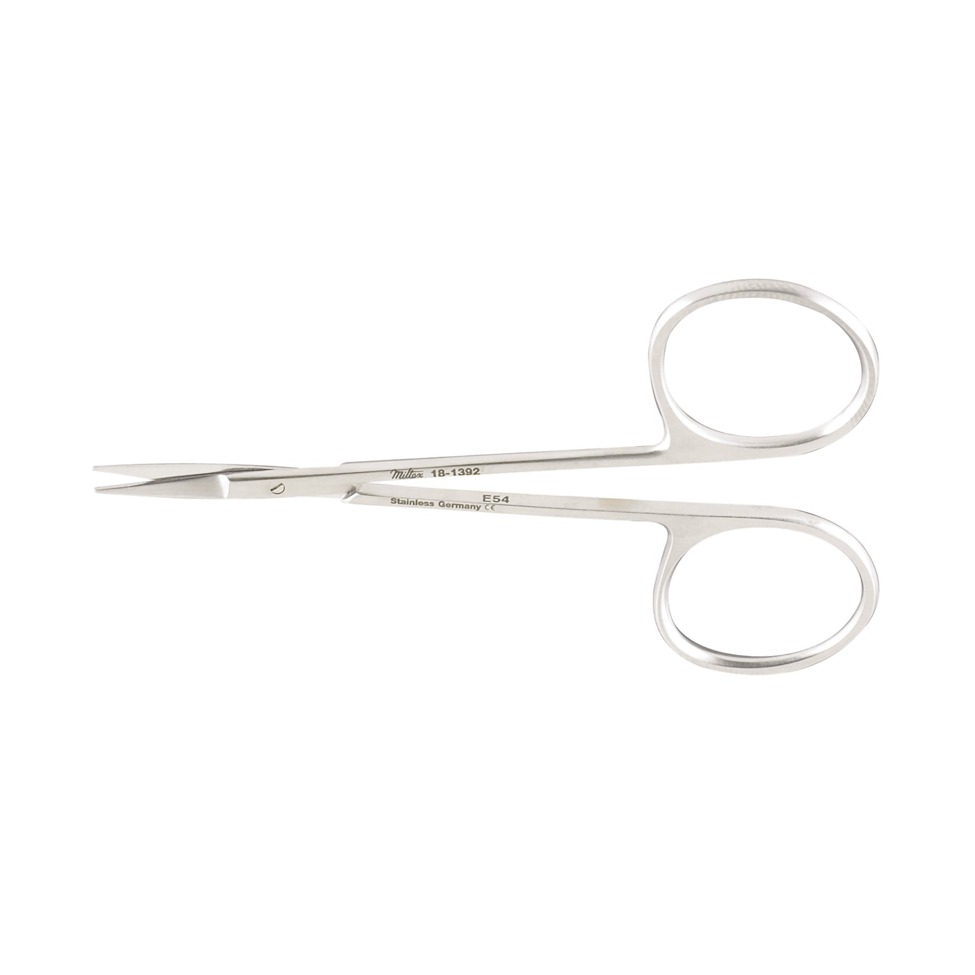 Scissors Iris Scissors Vantage® 4-1/8 Inch Length Office Grade Stainless Steel Finger Ring Handle Straight Blade Sharp Tip / Sharp Tip by Integra York PA, Inc. (Miltex)  ID V95-304